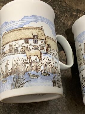 TWO Dunoon Ceramics Made in Scotland two Mugs Like NEW